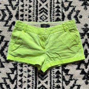 JCrew Chino Shorts Size 6 Lime Color 3” inseam